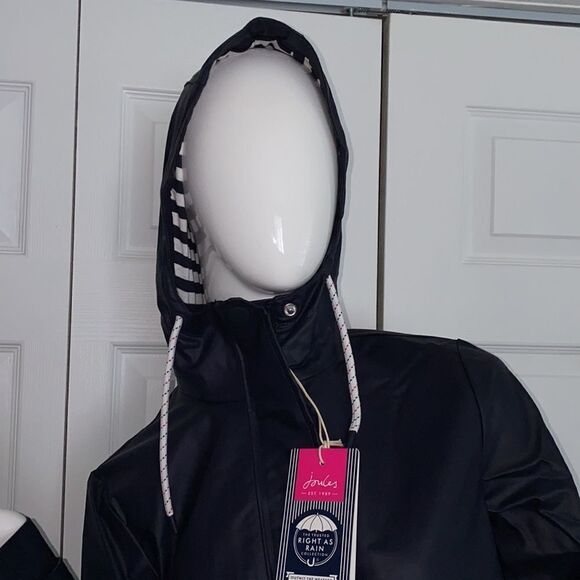 NWT JOULES navy Sailaway Short Rain Coat -Women - Picture 3 of 8
